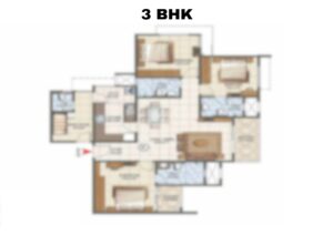 Prestige Daffodils 3bhk plan