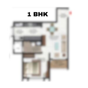 Brigade Lakecrest 1bhk plan