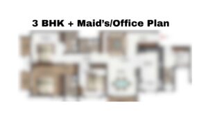 Brigade Lakecrest 3bhk + made & office plan