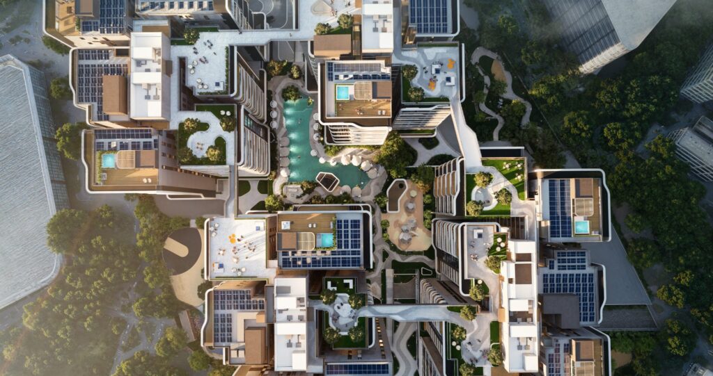 Brigade Stellaris Velachery Chennai aerial view of the 5.19 acre low-density development