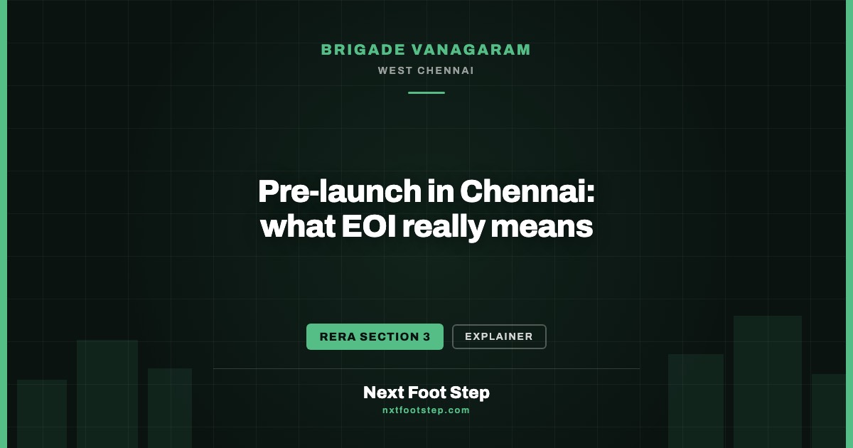 Pre Launch Property Chennai — What EOI Really Means 2026