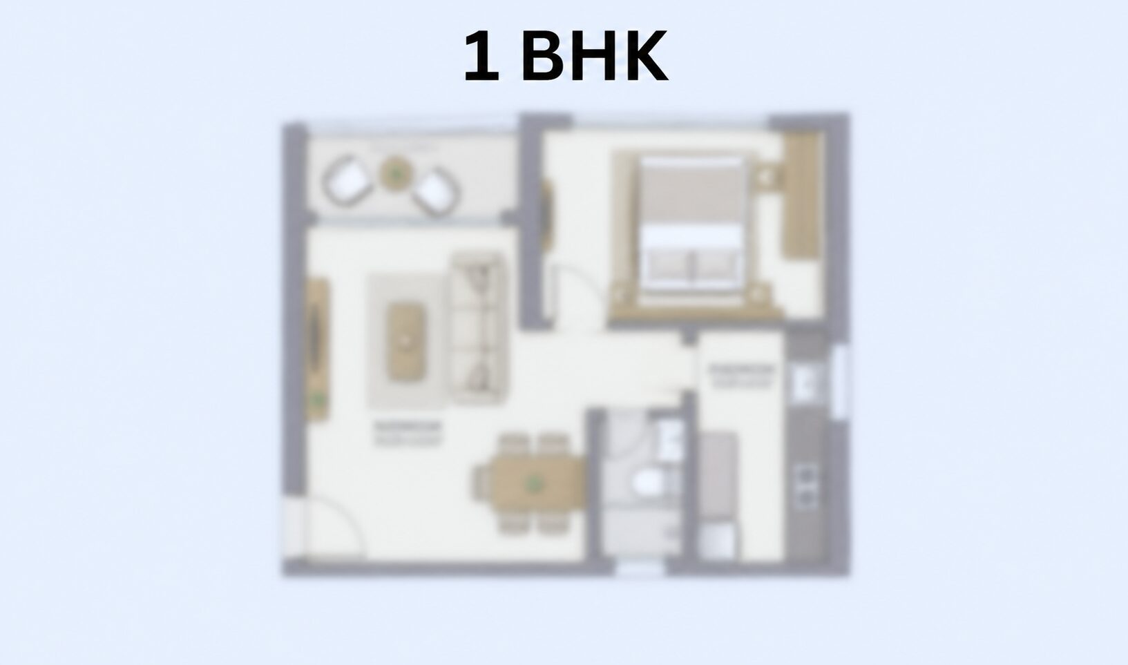Mahindra Citadel 1 BHK floor plan