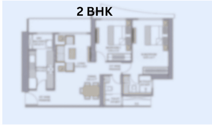 Mahindra Citadel 2 BHK floor plan